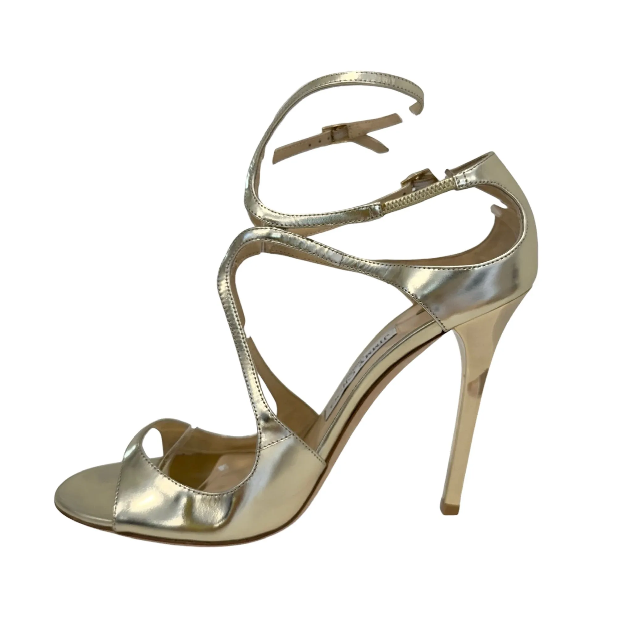 Gold Heeled Sandals - 9.5