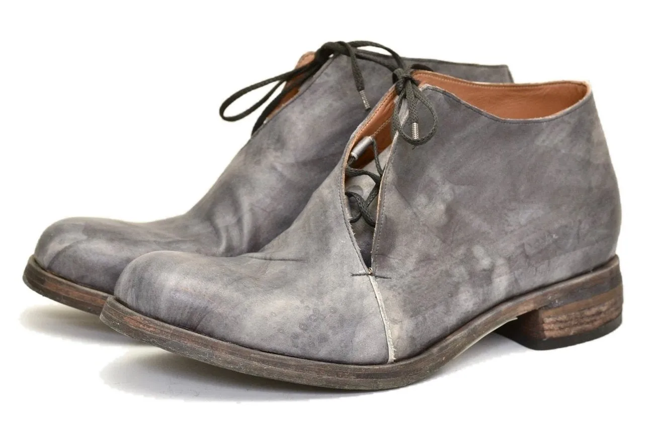 Half boot blind lace |  grey stain | calf