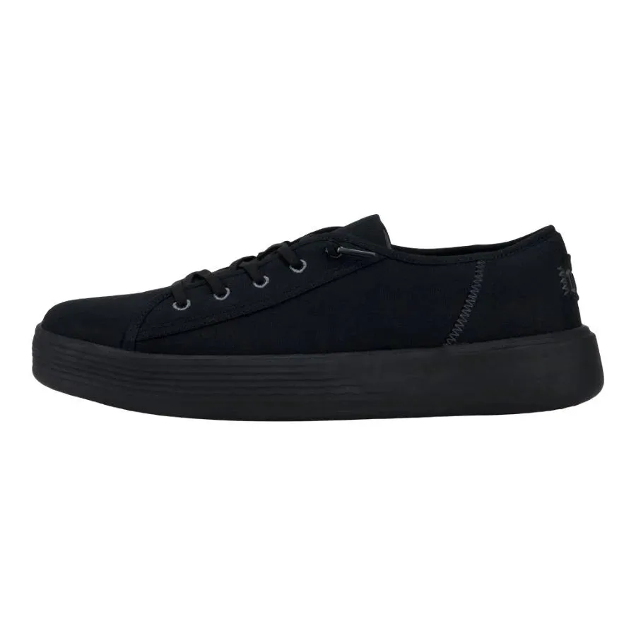 'Hey Dude' Men's Cody Canvas - Black / Black