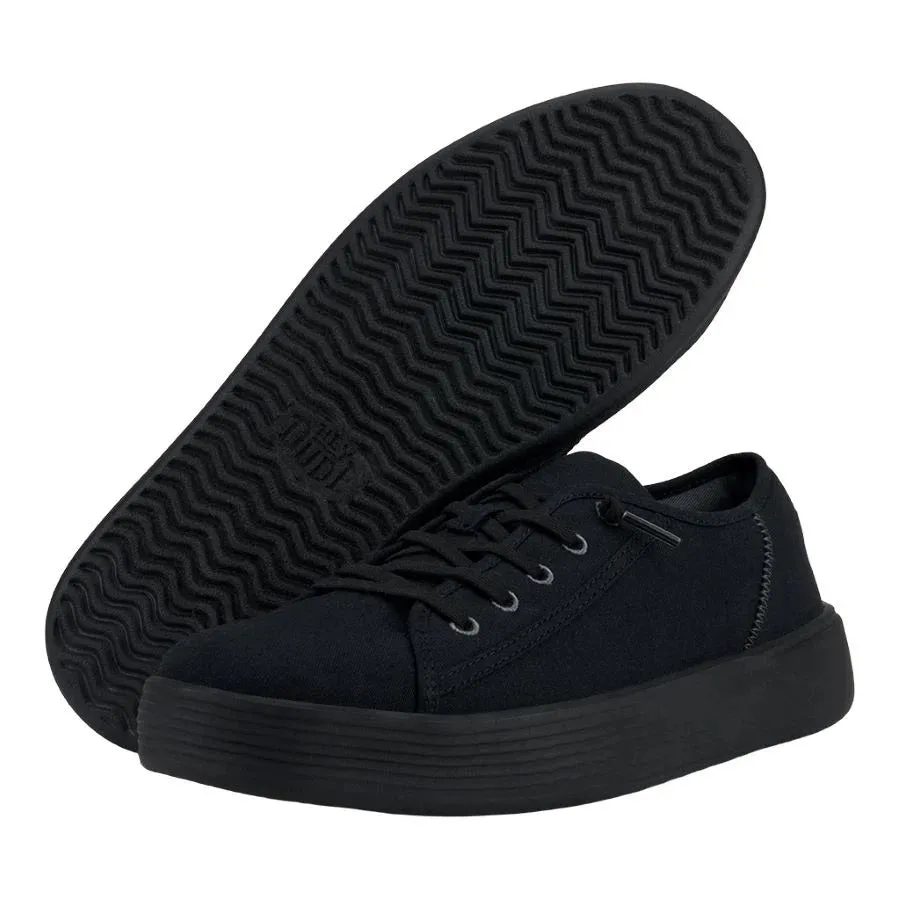 'Hey Dude' Men's Cody Canvas - Black / Black