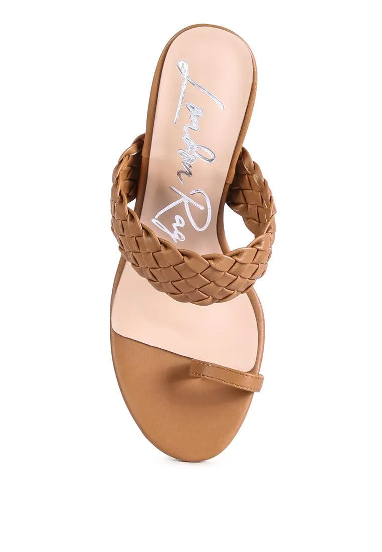 High Perks Woven Strap High Heels