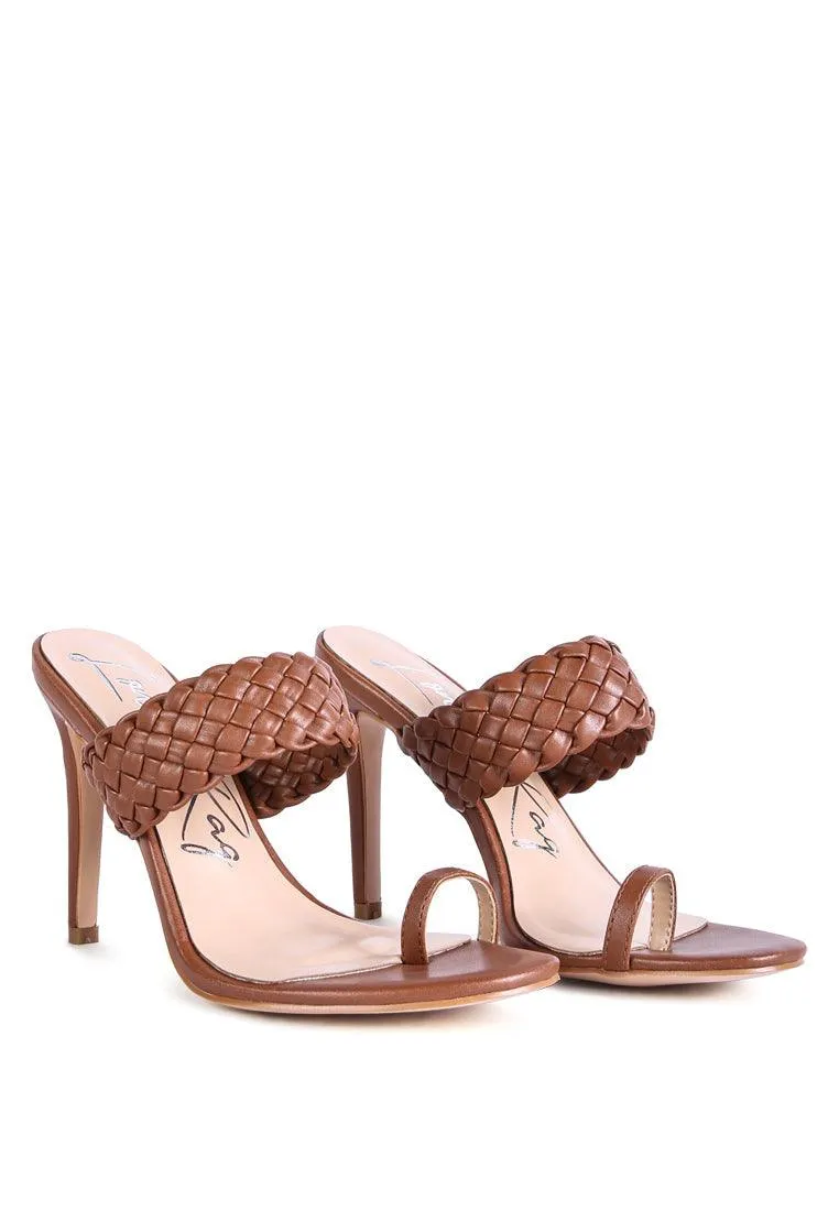 High Perks Woven Strap High Heels