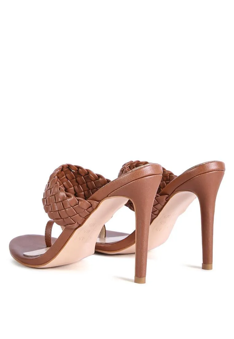 High Perks Woven Strap High Heels