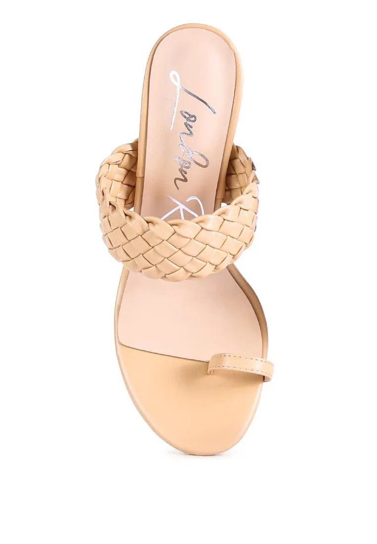 High Perks Woven Strap High Heels