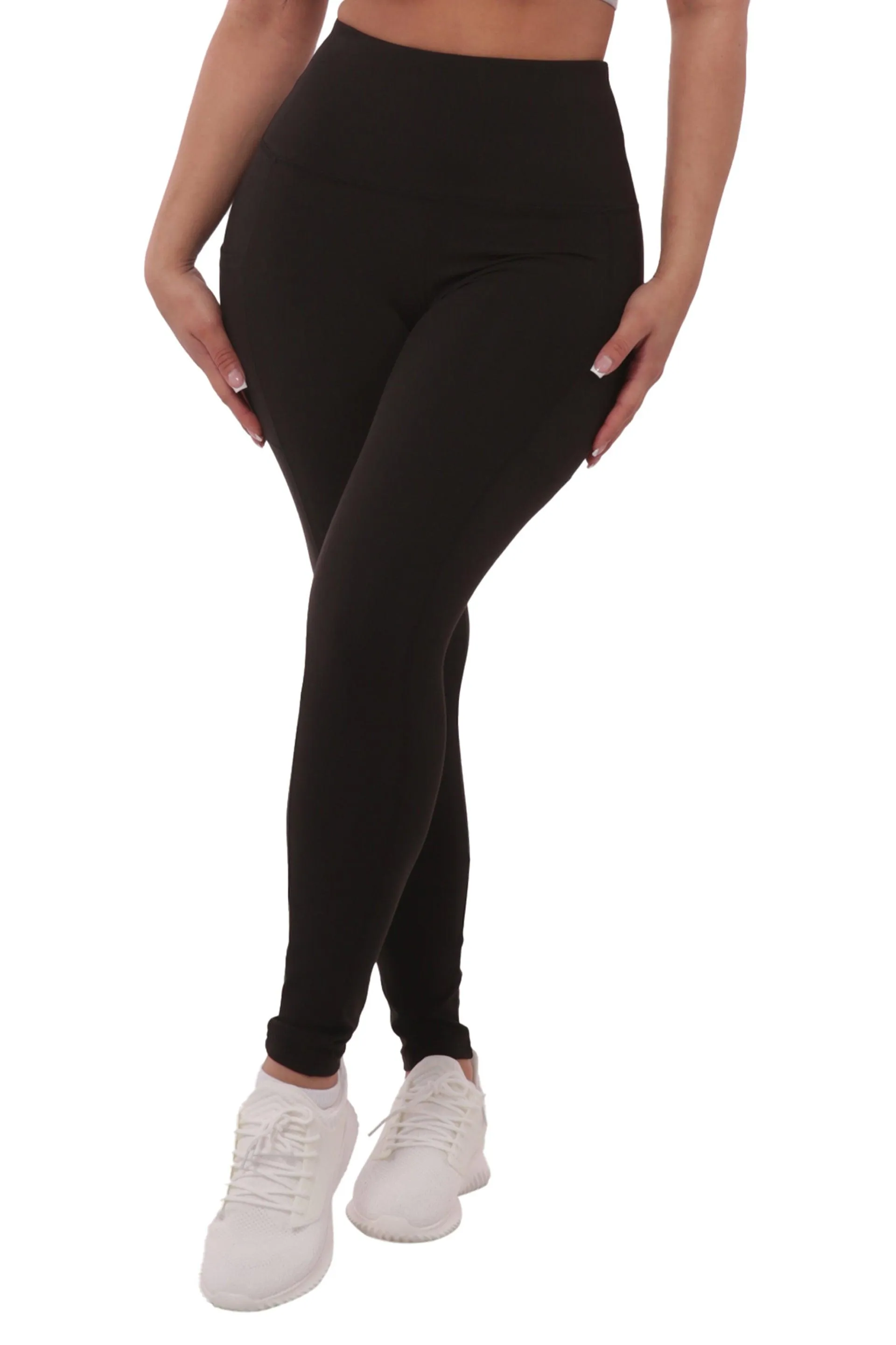 High Waist Tummy Control Sports Leggings - Black