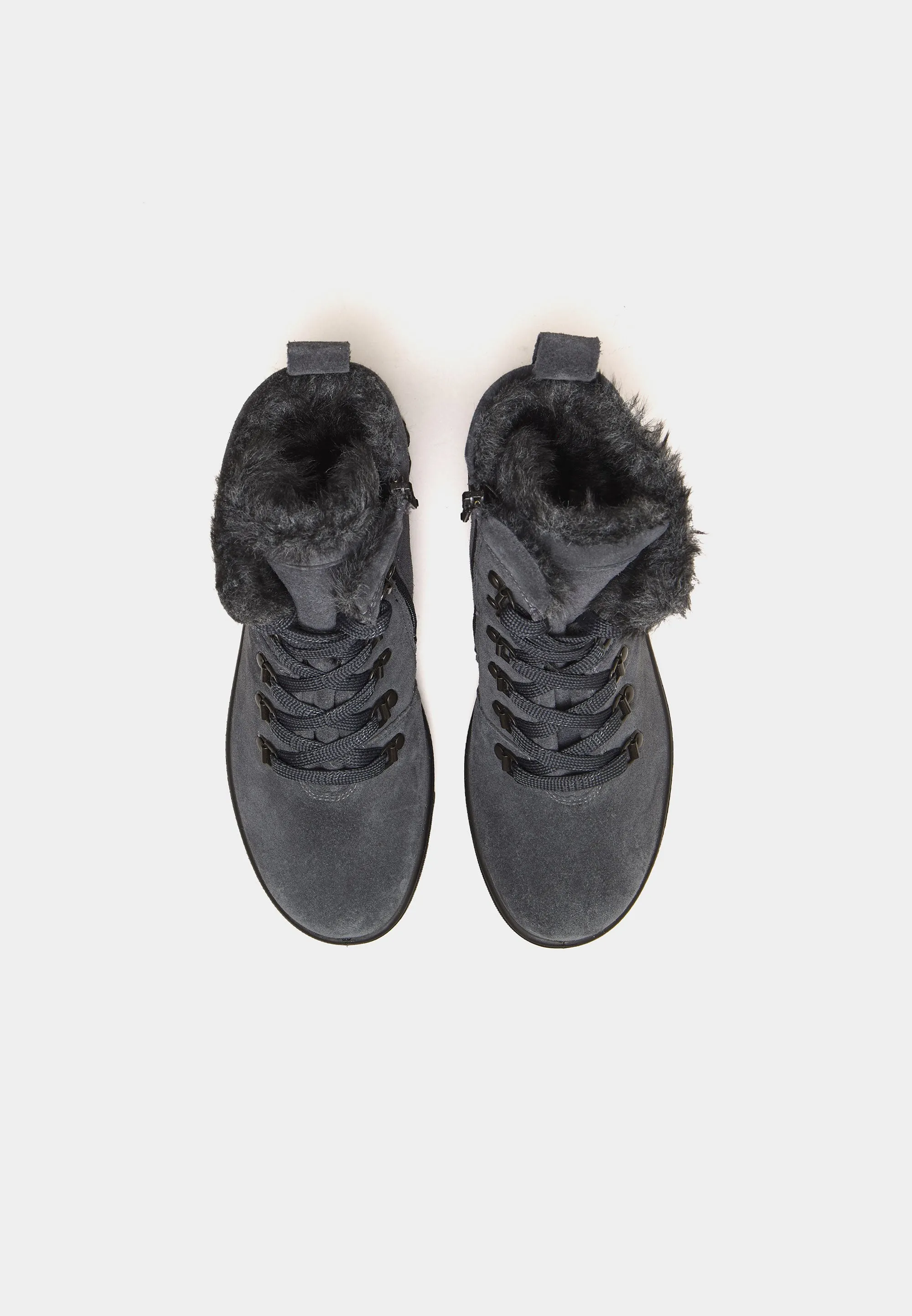 Hiking Style Gore Tex Boots Grey Suede