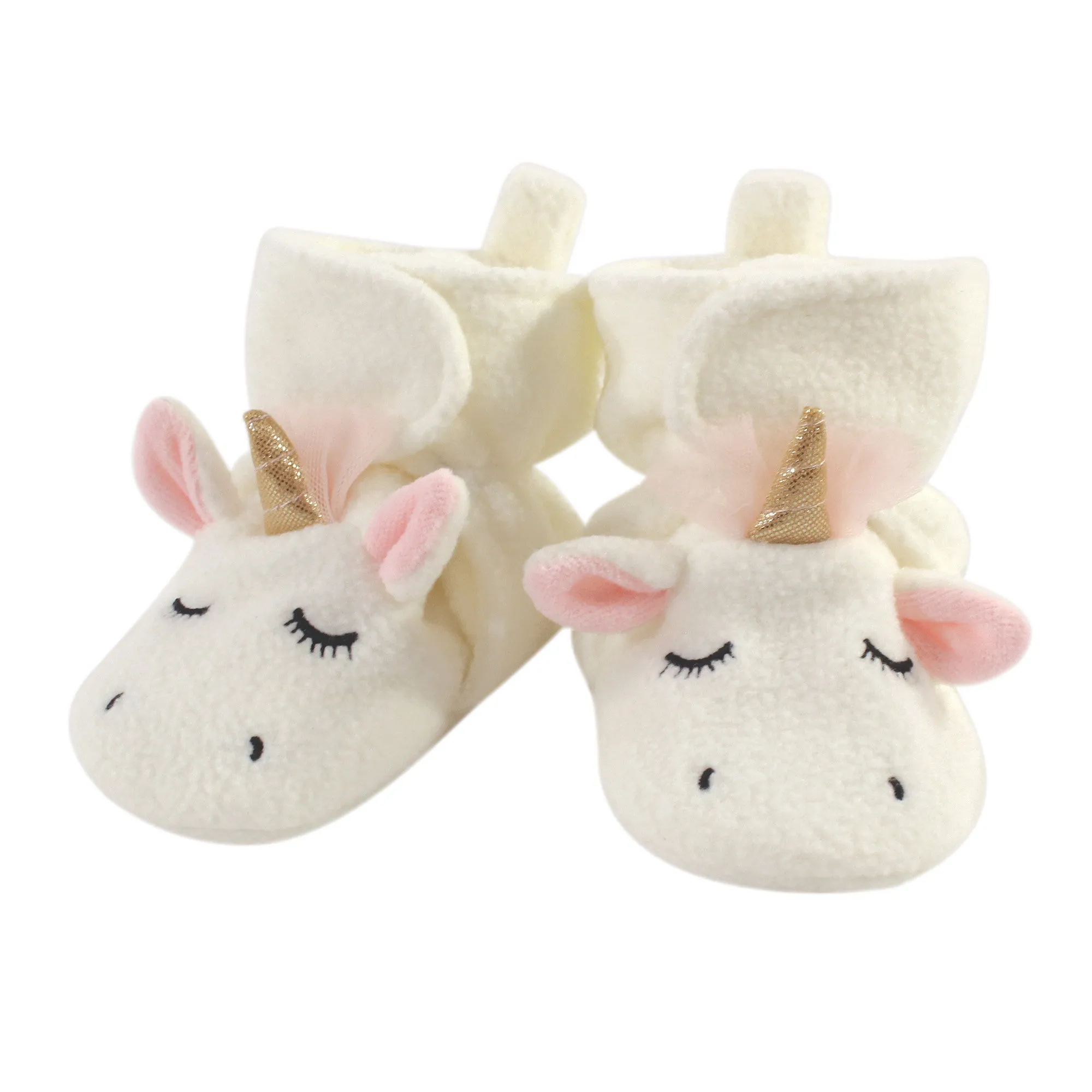 Hudson Baby Cozy Fleece Booties, Modern Unicorn