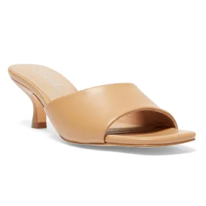 Ibiza Heel in Camel Smooth