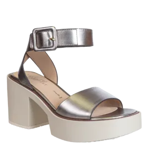 ICONOCLAST in GUNMETAL Heeled Sandals