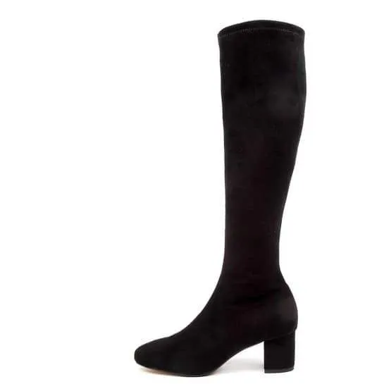 Irossi Mircosuede Knee High Boots - Black