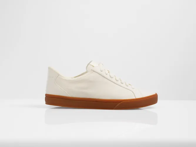 Irvine Easy-on Stretch Canvas Retro Sneaker in Pristine/Gum