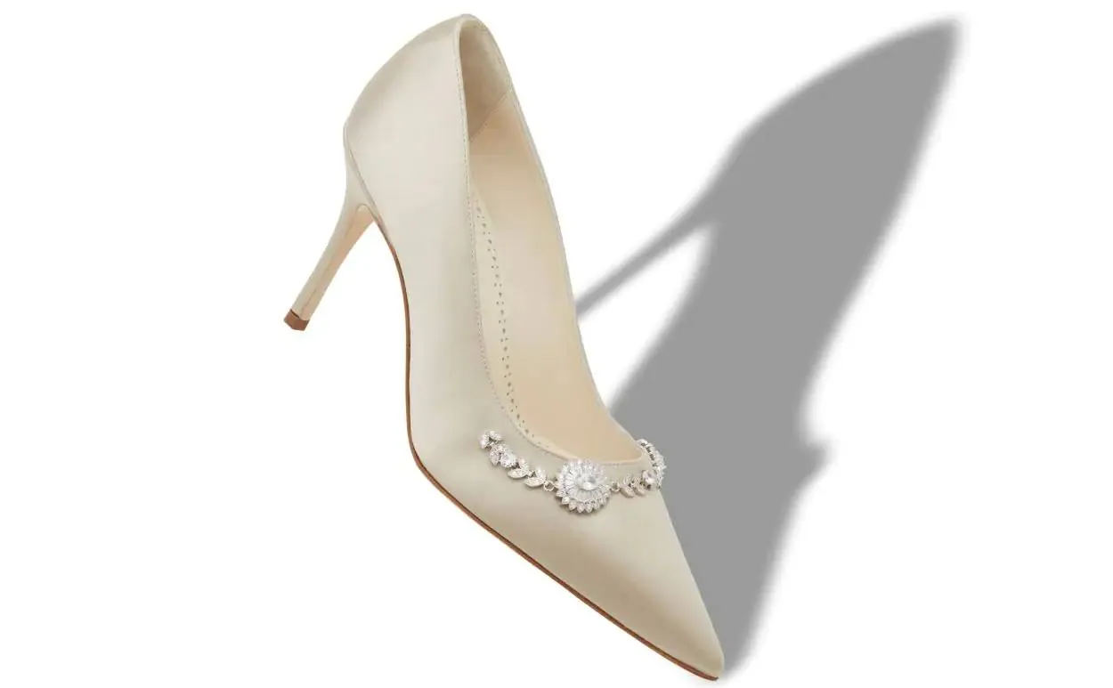 Ivory Heeled Sandals