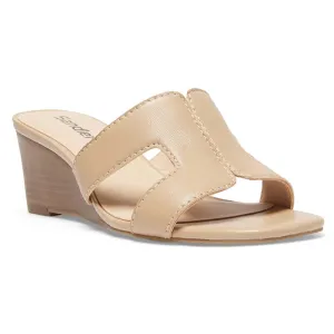 Jemima Wedge in Nude Leather