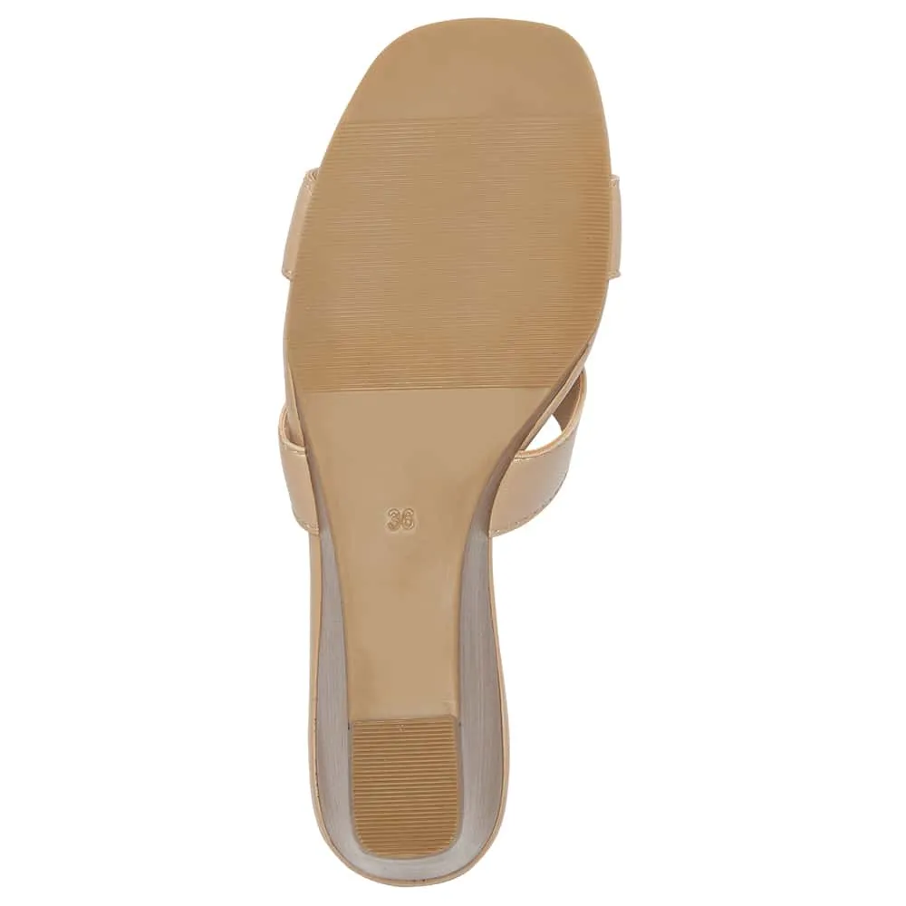 Jemima Wedge in Nude Leather