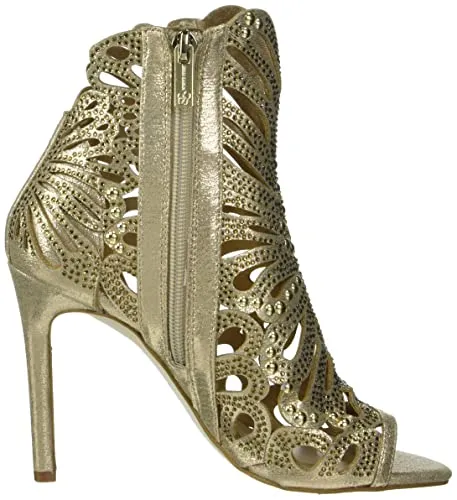 Jessica Simpson Women's Jayley Caged Heeled Sandal, Champagne, 8