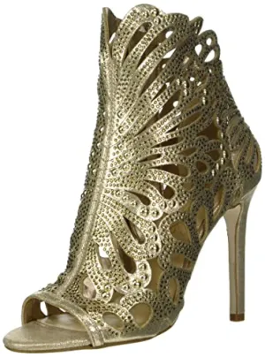 Jessica Simpson Women's Jayley Caged Heeled Sandal, Champagne, 8