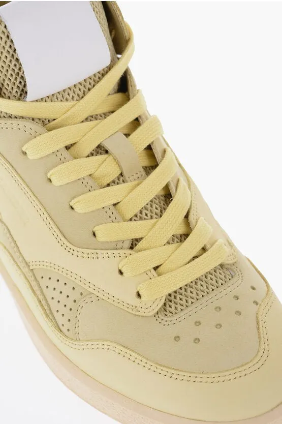 Jil Sander Leather BASKET High-Top Sneakers With Rubber Sole