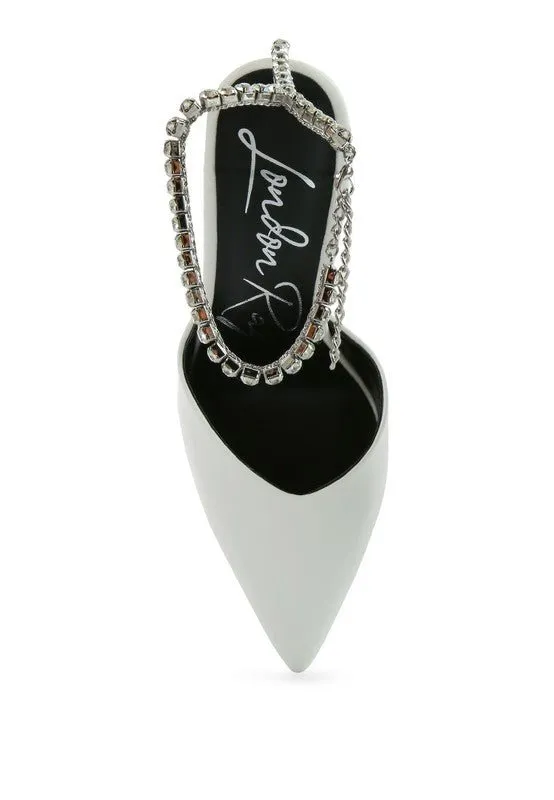 Joyce Rhinestone Mule Sandals