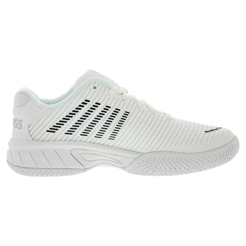 Juniors` Hypercourt Express 2 Tennis Shoes White and Black