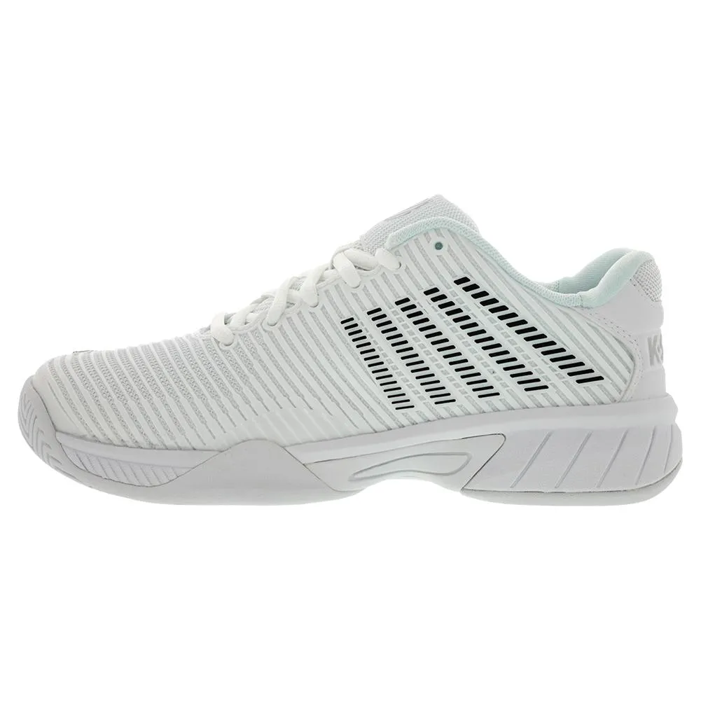 Juniors` Hypercourt Express 2 Tennis Shoes White and Black