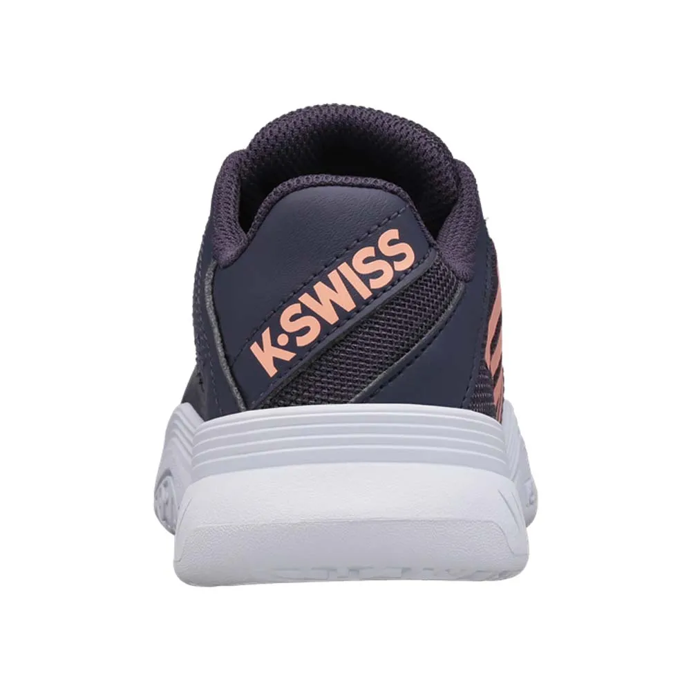 K-Swiss Court Express Omni Tennis Shoes (Junior) - Grey Stone/Peach/White