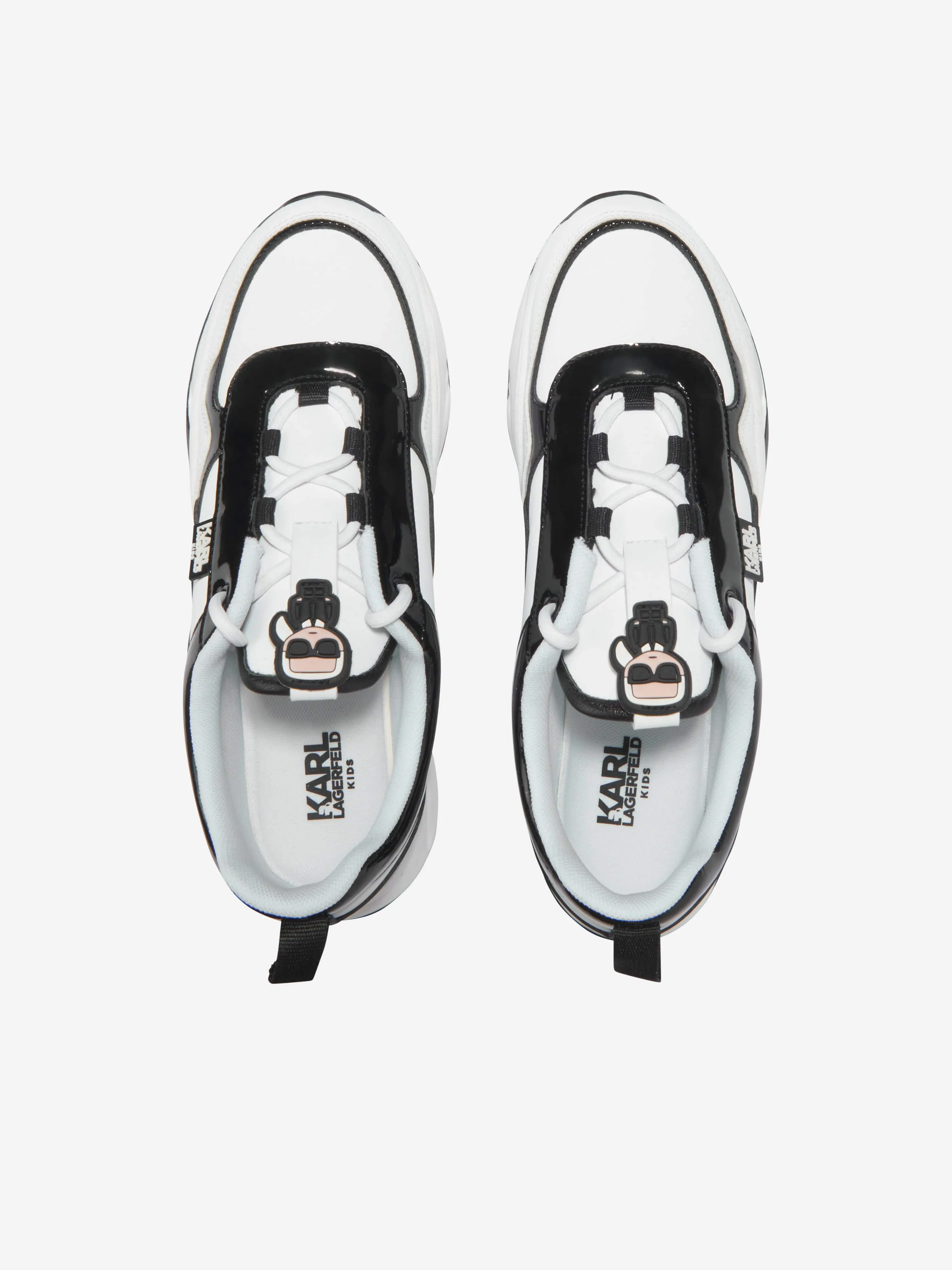 Karl Lagerfeld Girls Faux Leather Logo Trainers