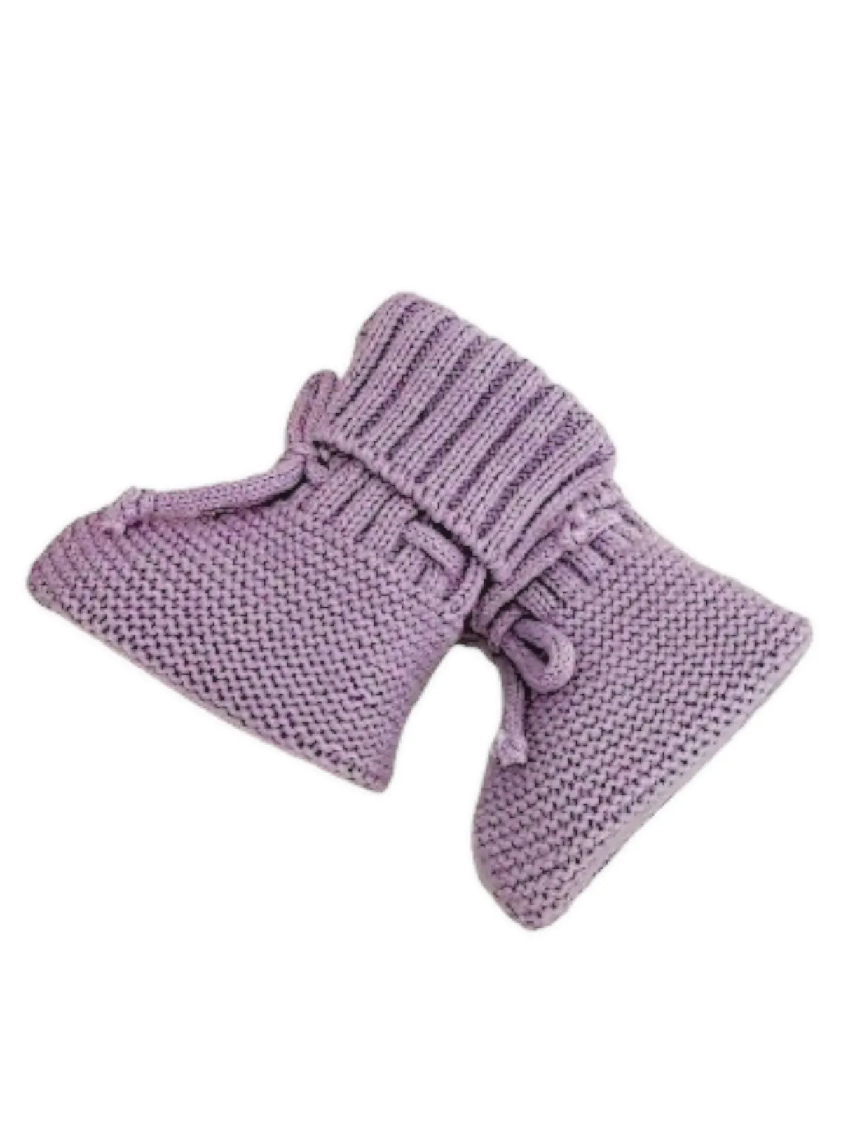 Knit Booties, Lavender