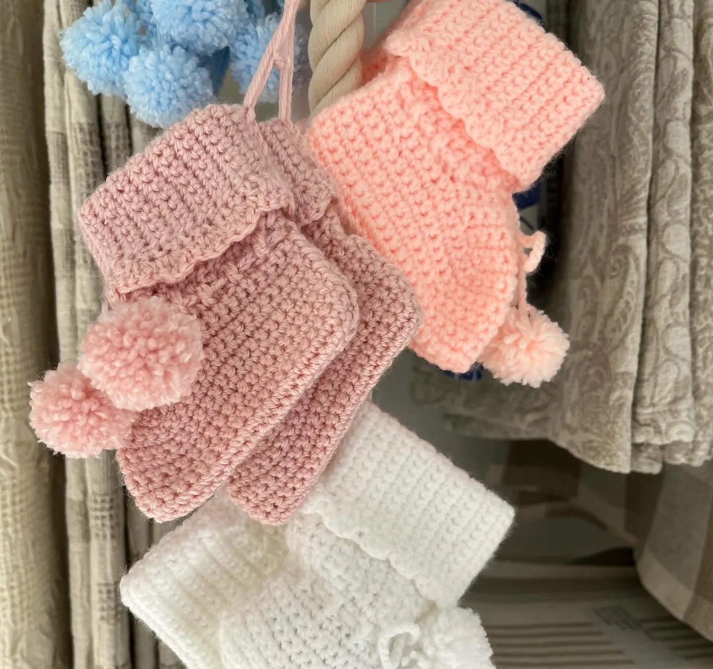 Knitted Baby Socks Booties, 2-6 months