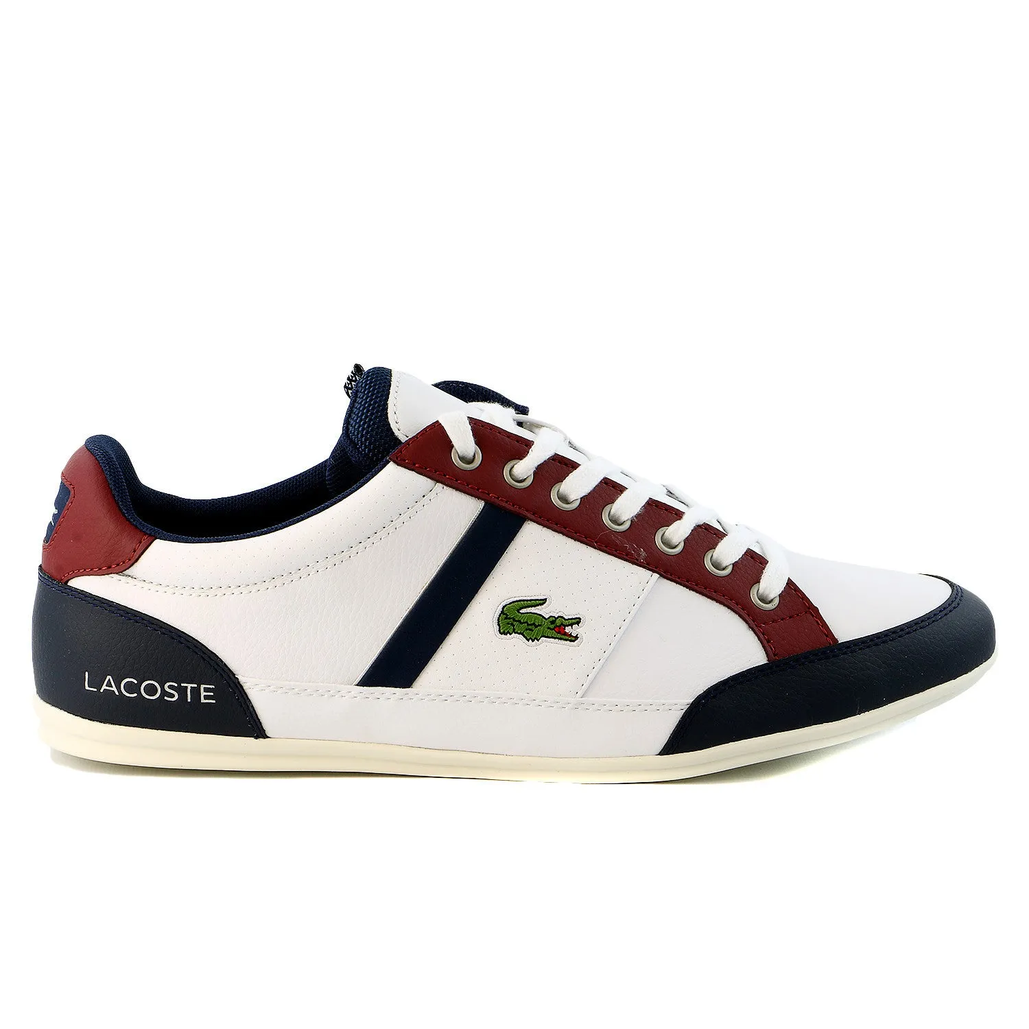 Lacoste Chaymon CR2 Fashion Sneaker Shoes  - White/Dark Blue - Mens