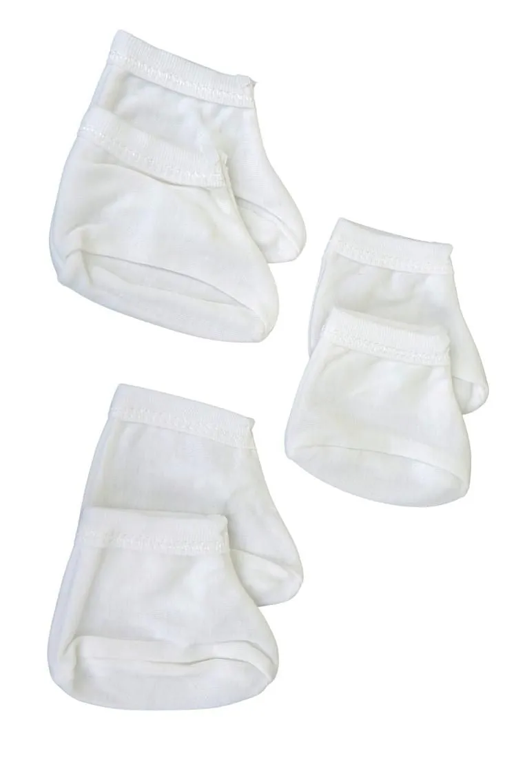 Landmark Booties 3 in 1 Tetron Cotton White