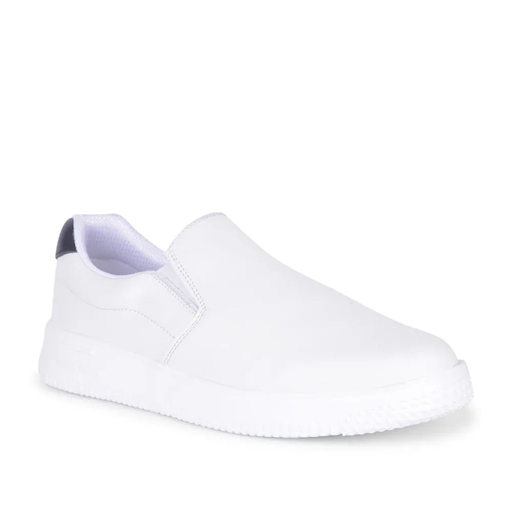 Leap7x Casual White Non-Lacing Sneakers For Men DUGLAS-2E By Liberty