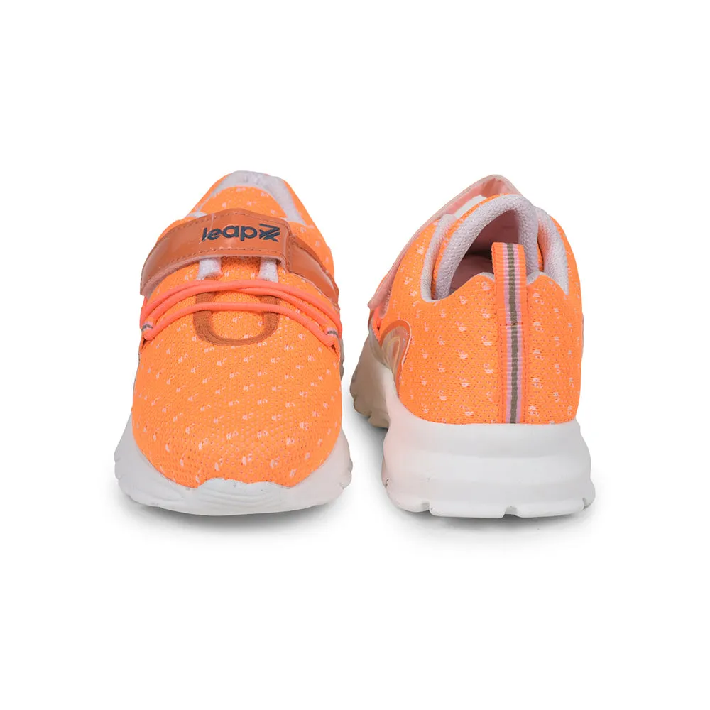 Leap7x Slip-on Athleisure Shoes For Kids (Orange) JEEVA-09 By Liberty