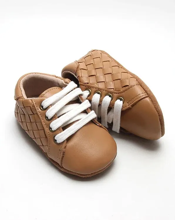 Leather Woven Sneaker | Color 'Rust' | Soft Sole