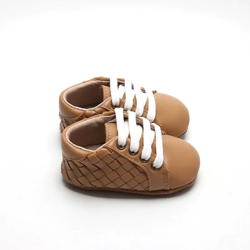 Leather Woven Sneaker | Color 'Rust' | Soft Sole