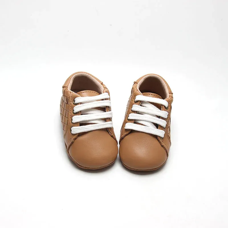 Leather Woven Sneaker | Color 'Rust' | Soft Sole