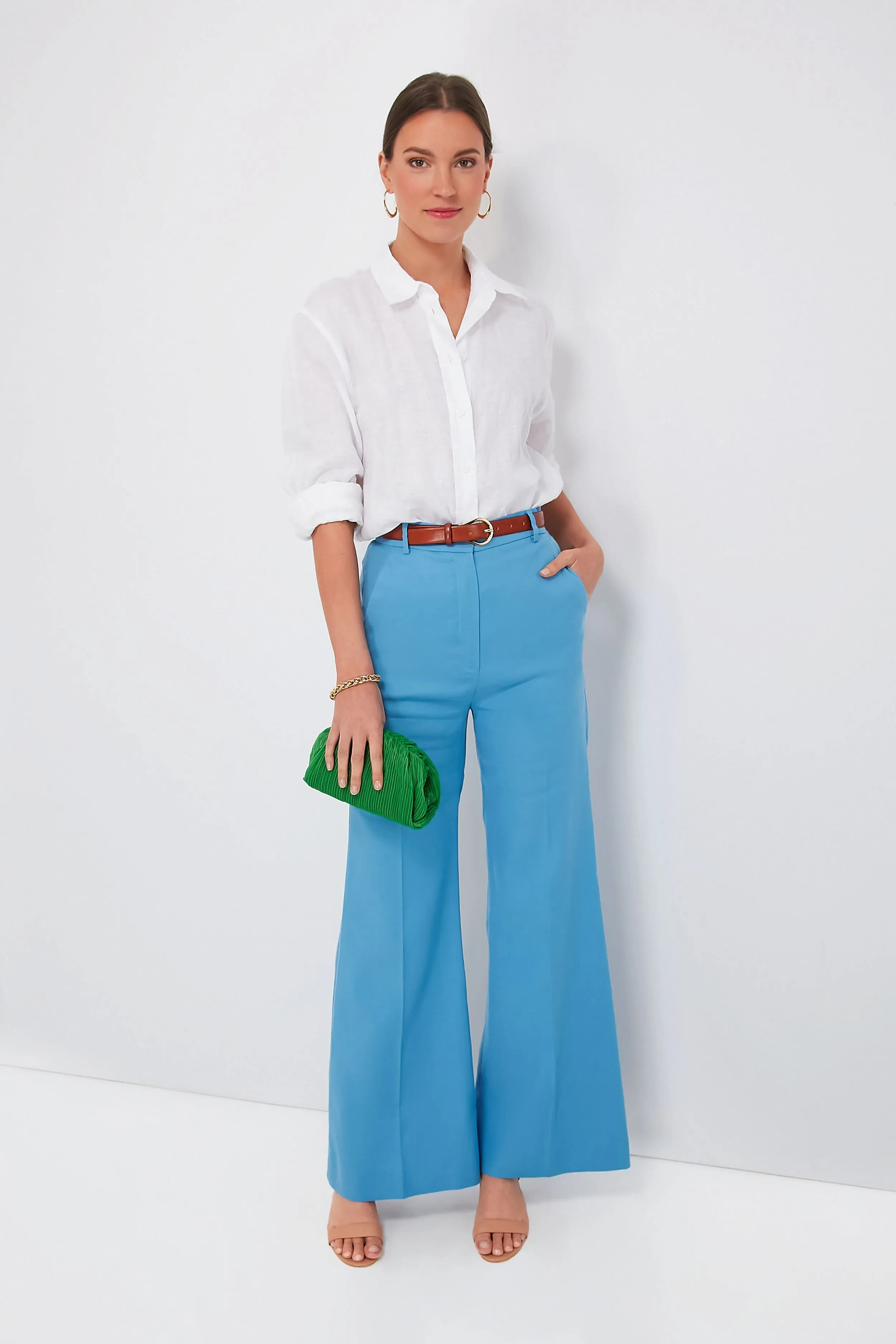 Light Blue Grazia Long Trouser Pant