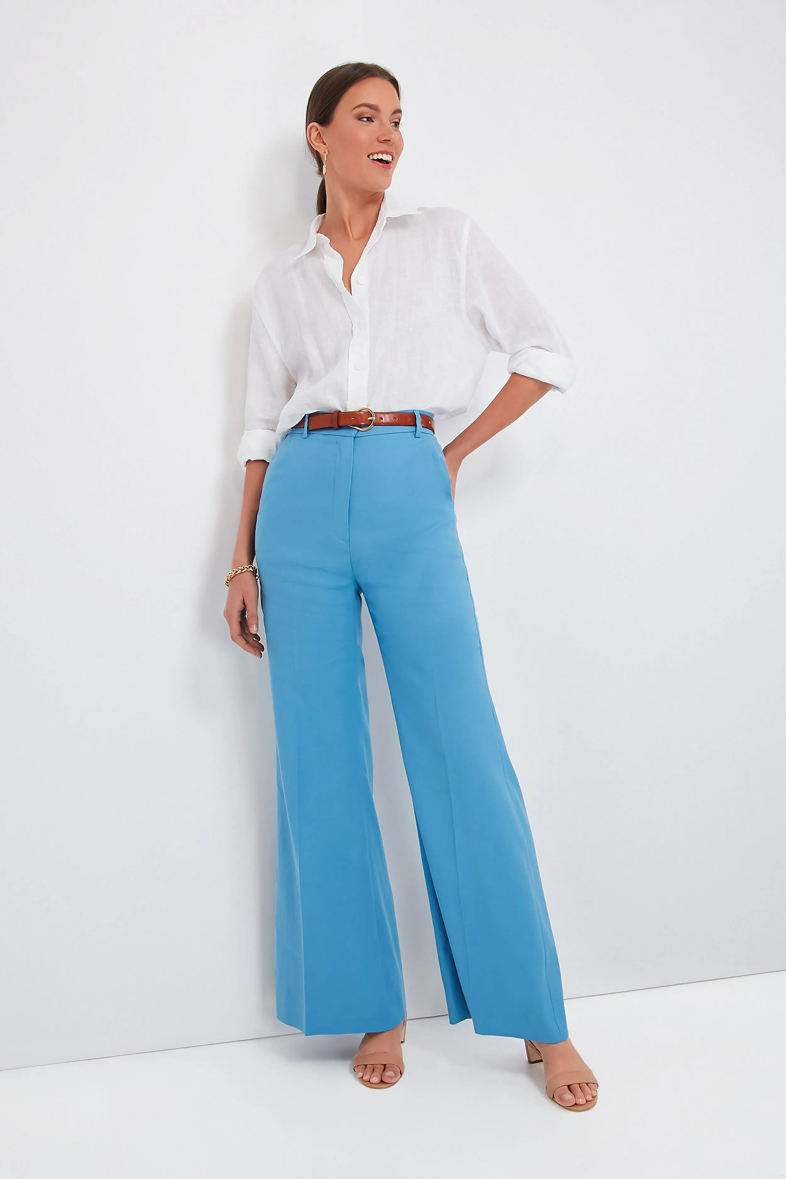 Light Blue Grazia Long Trouser Pant