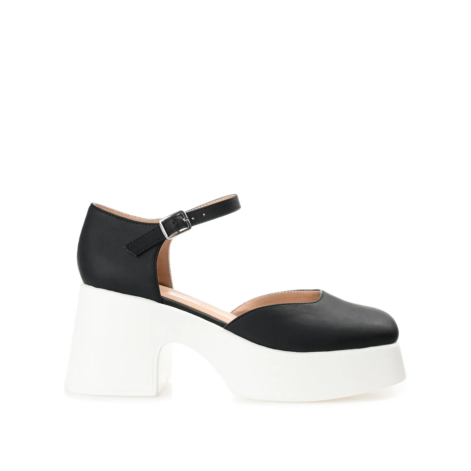 LIZAA PLATFORM D'ORSAY IN FAUX LEATHER