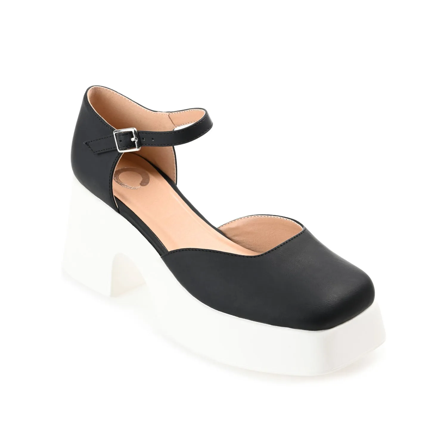 LIZAA PLATFORM D'ORSAY IN FAUX LEATHER