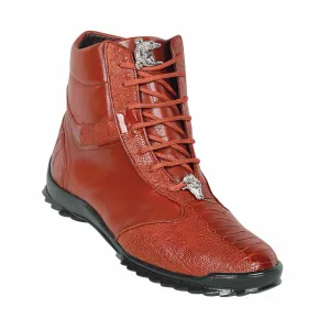 Los Altos Boots Mens # ZC120503 Casual Shoe | Style 12 | Ostrich Leg Boots | Color Cognac