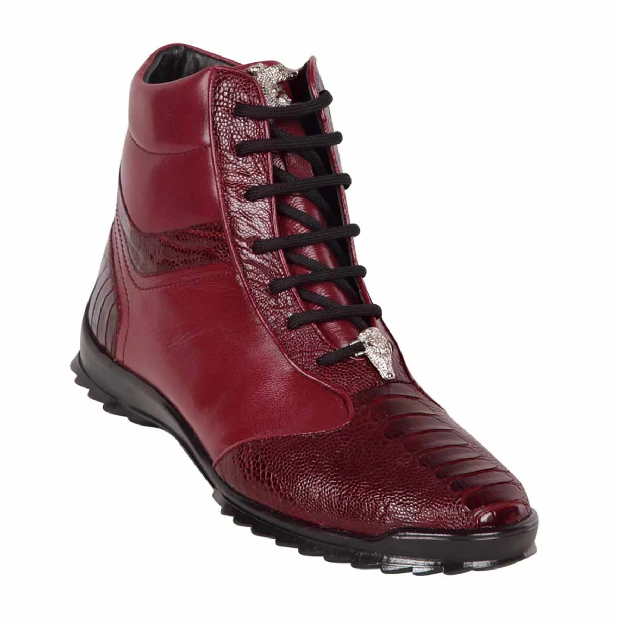 Los Altos Boots Mens # ZC120506 Casual Shoe | Style 12 | Ostrich Leg Boots | Color Burgundy