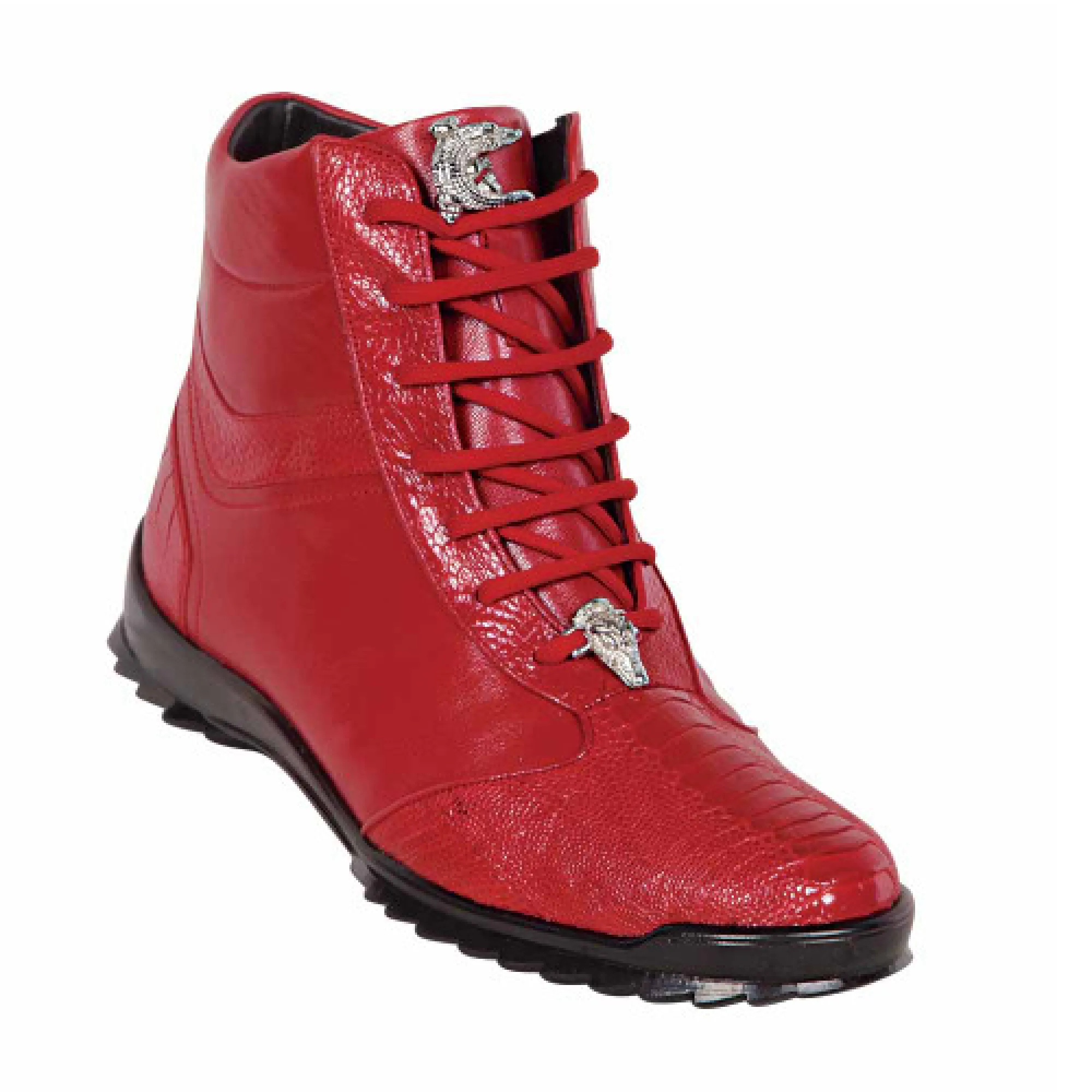 Los Altos Boots Mens # ZC120512 Casual Shoe | Style 12 | Ostrich Leg Boots | Color Red