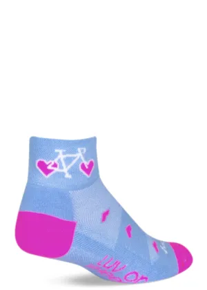 Luv on Wheels Bicycle Athletic Socks