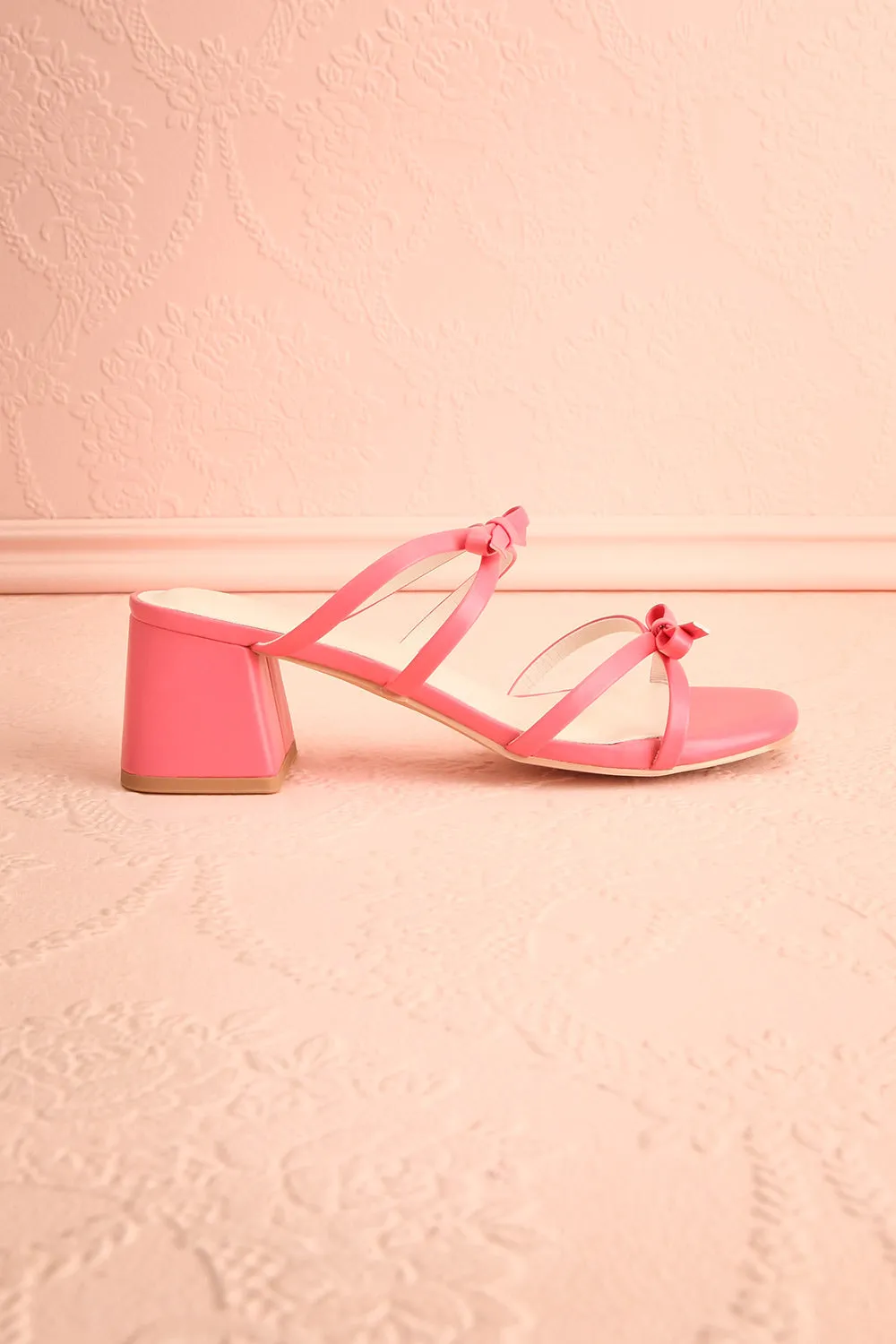 Macy Pink | Heeled Sandals w/ Bows