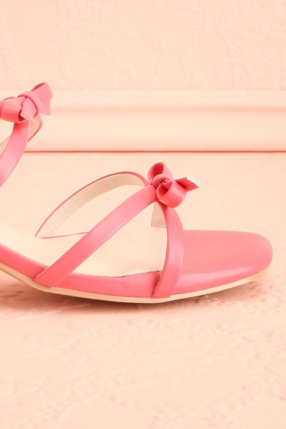 Macy Pink | Heeled Sandals w/ Bows