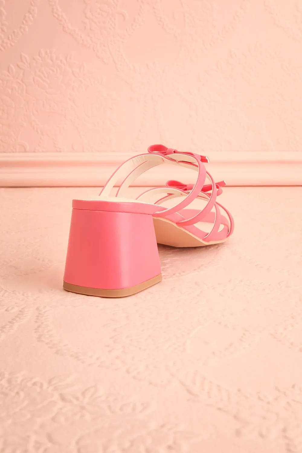 Macy Pink | Heeled Sandals w/ Bows