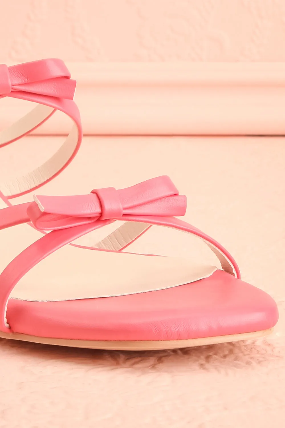 Macy Pink | Heeled Sandals w/ Bows