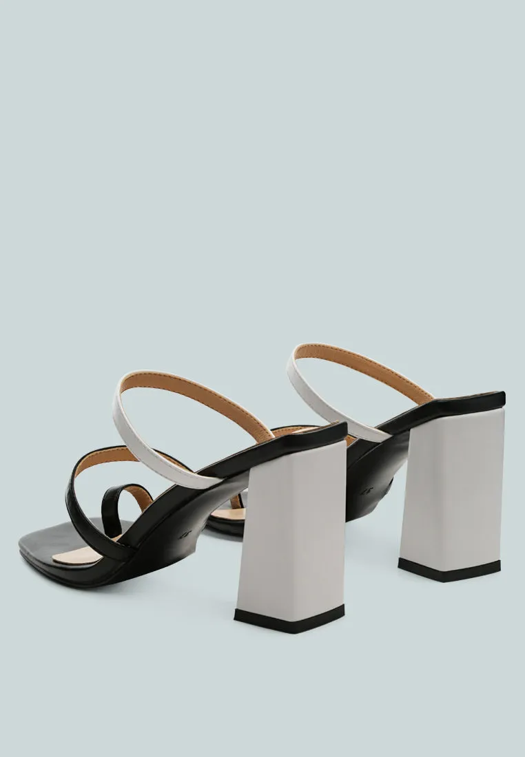 Marve Color Block Heeled Sandals