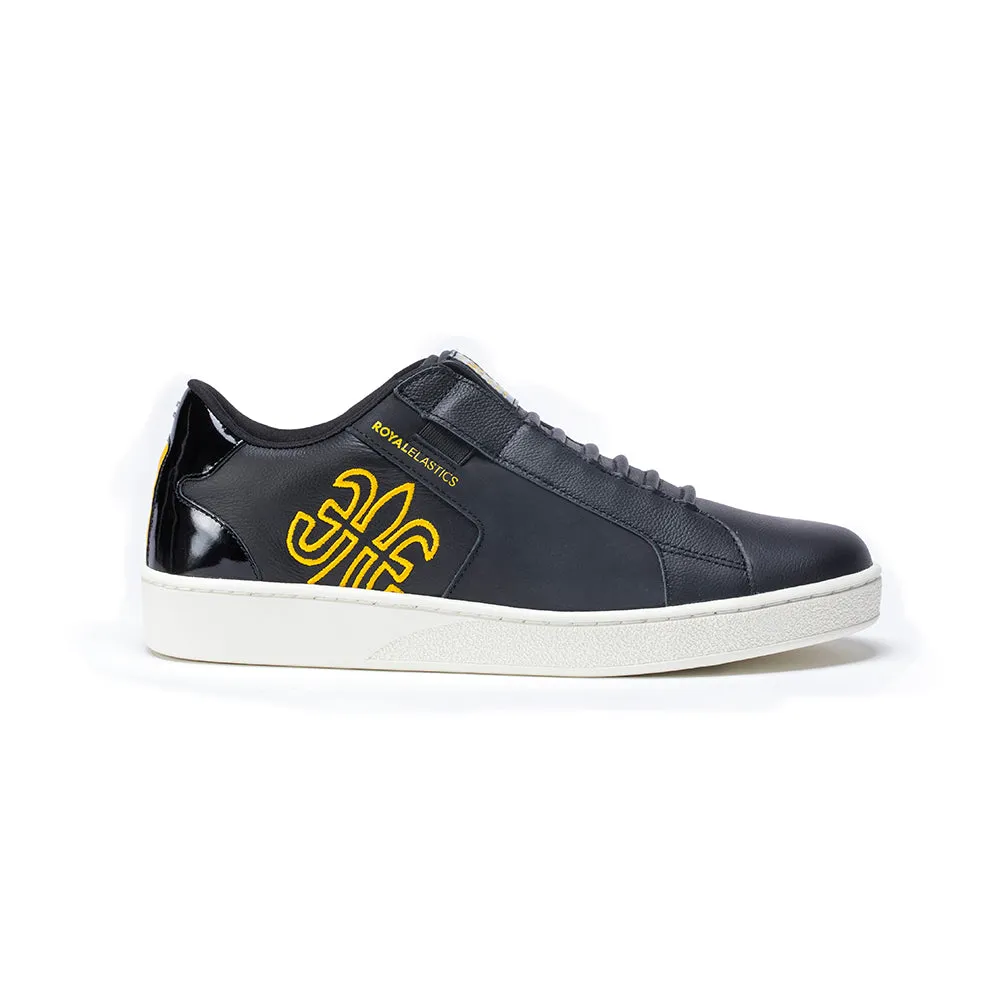 Men's Adelaide Black Yellow Leather Sneakers 02694-993