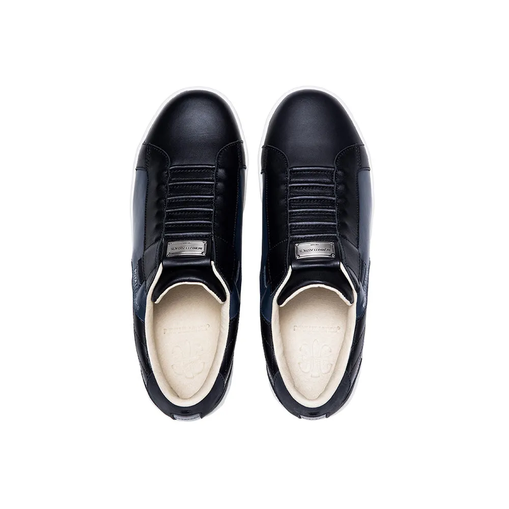 Men's Adelaide Lux Black Leather Sneakers 02711-995